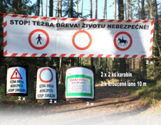 Sada banerů a značek k lesní technice (12 ks)